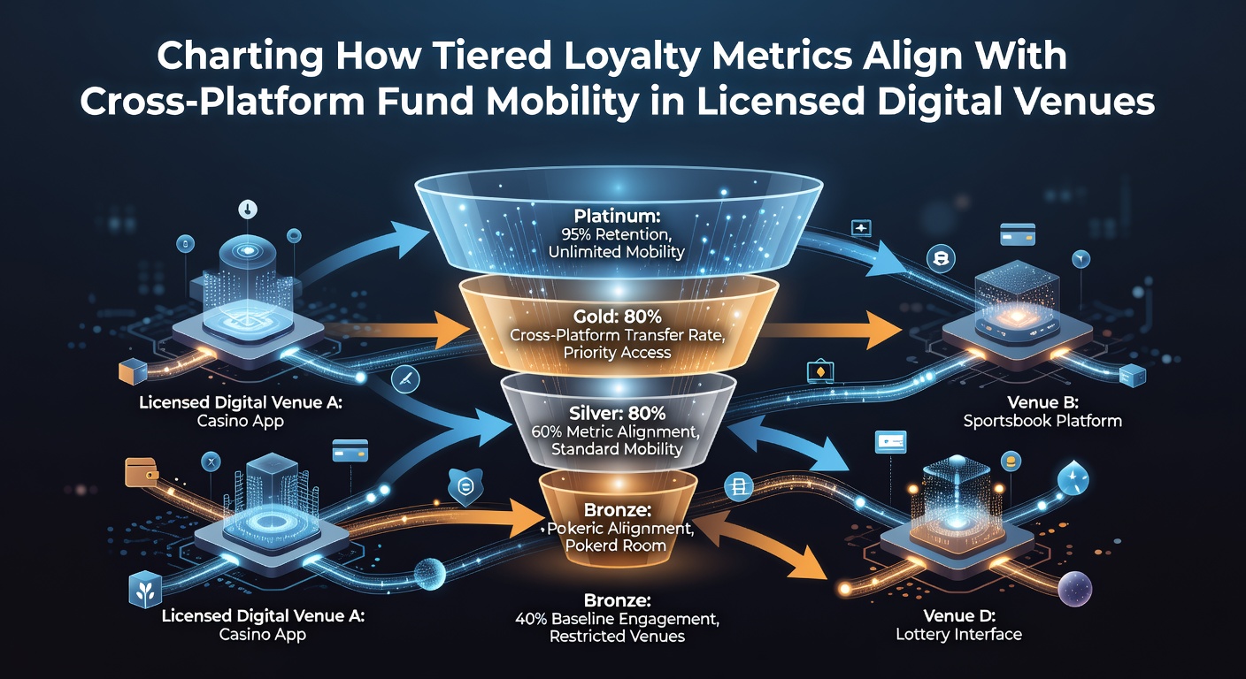 Illustration of tiered loyalty metrics and cross-platform fund transfers in digital gaming environments