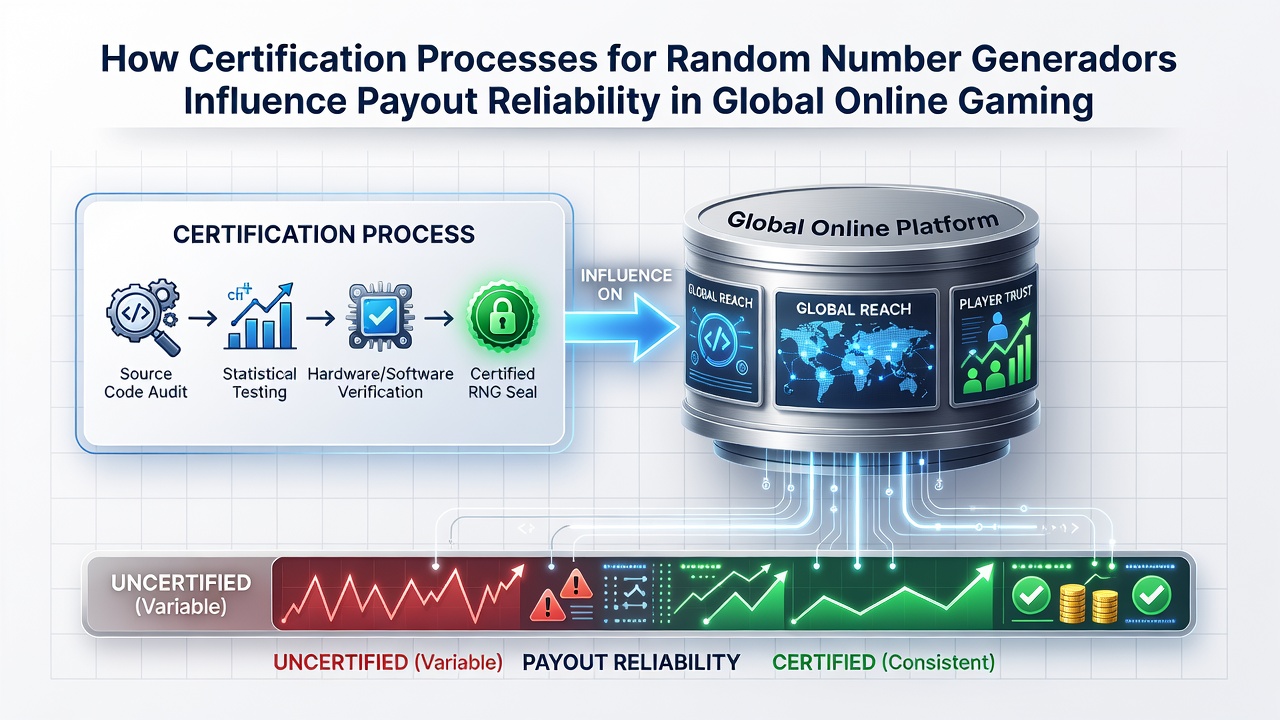 Laboratory technicians reviewing RNG test reports and payout simulation data for casino compliance