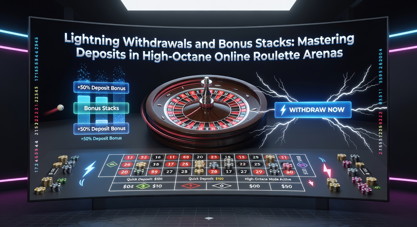 Stacked bonus icons glowing over a roulette table, illustrating layered deposit rewards and quick cashout buttons
